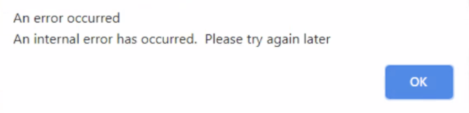 Please try again later".