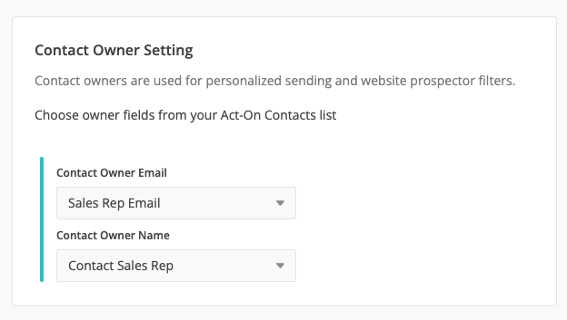 Personalize From Addresses with Act-On Contacts – Act-On Connect Home