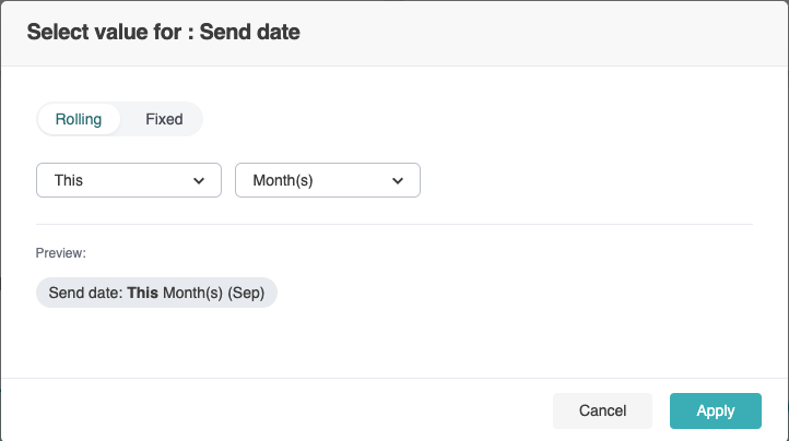 Send date filter set to This Month