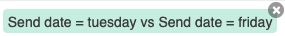 Remove the Tuesday vs Friday block