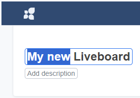 Editing a Liveboard name and description
