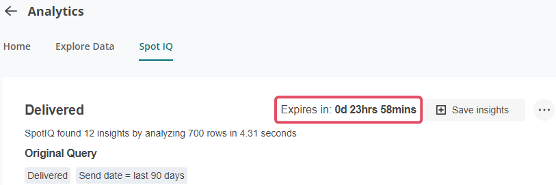 Save insights option