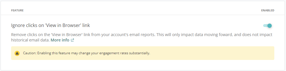 Labs toggle for ignoring View in Browser clicks