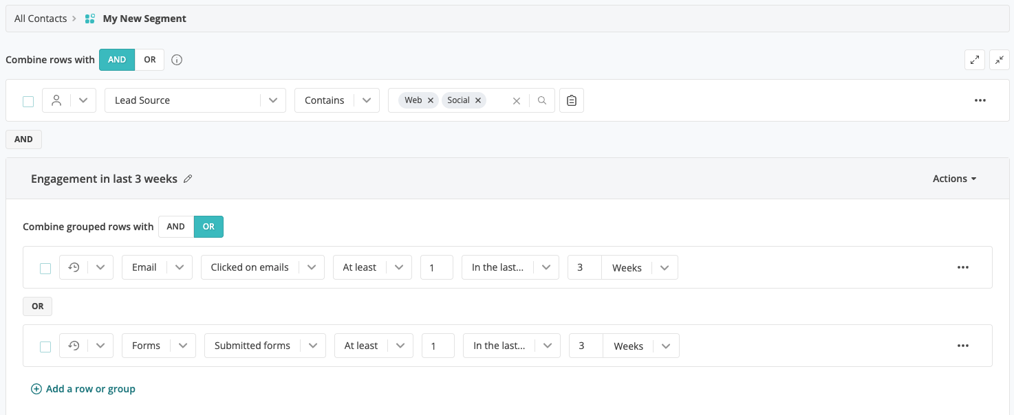 Creating and using Groups/Subgroups and Linked Rows in the new segmentation UI