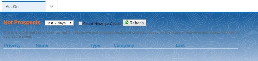 This image may obscure the text for the Act-On Tab, as shown here.