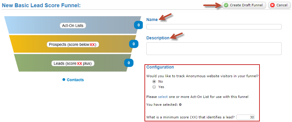 Once created, follow the steps below for Initializing your funnel.
