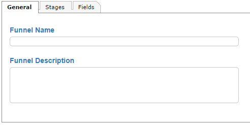 General tab – S et basic information for the funnel (the funnel name and description).