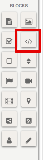 Dragging a ‘Custom Content’ block onto the canvas.
