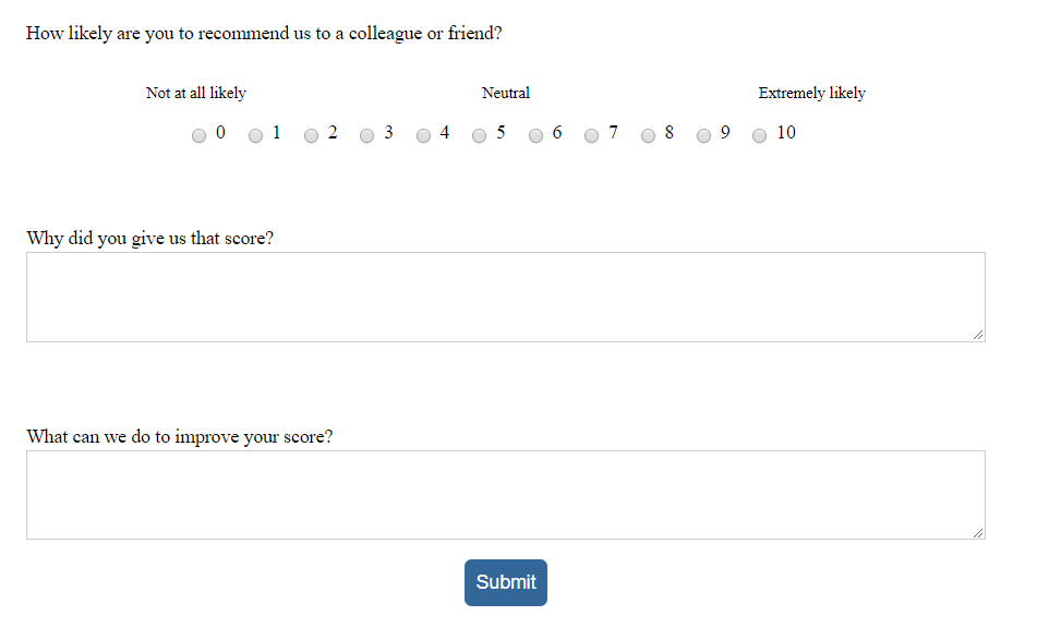 Screenshot of the live form.