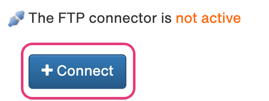 400;">Choose Data Sources > FTP Click the Disconnect button Click on +Connect.