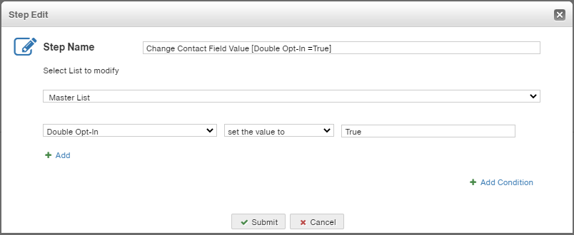 Setting the value of the Double Opt-In field of your Primary List to “True”.