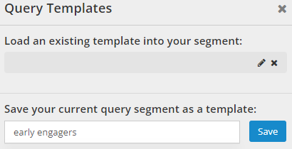 Saving a Query Template