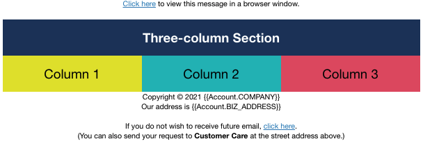 Column layout desktop view