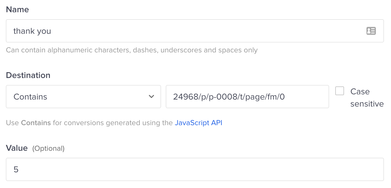 Do not include the domain in your "Contains" field.