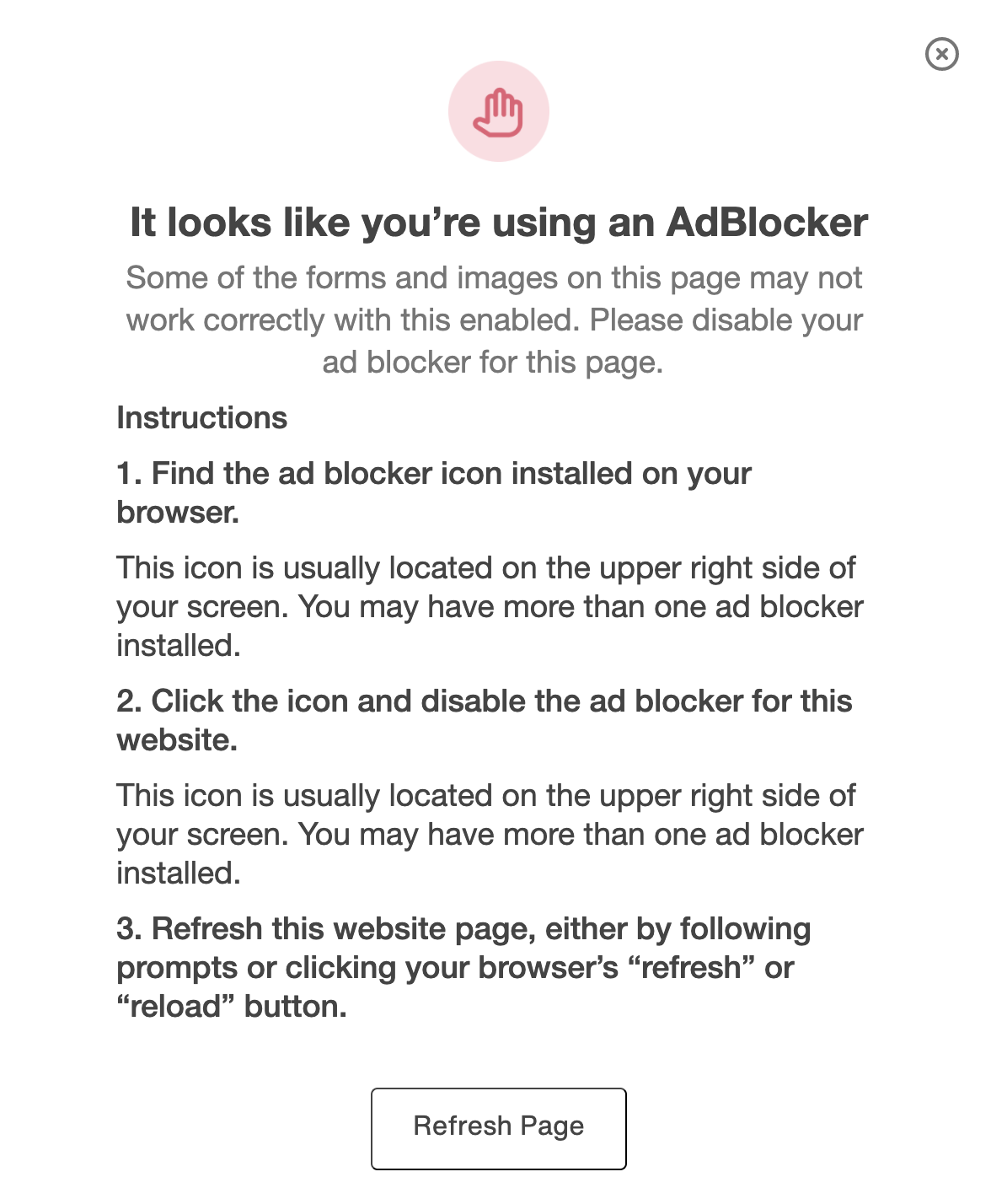 How to disable your adblocker on